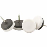 Waxman Nail-On Plastic Glide - 4 Pack - White/Black