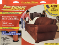 Super Sliders by Waxman - 4 Pack - Black - 7 Inch Perspective: front