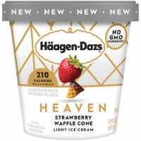 Haagen-Dazs Heaven Strawberry Chocolate Waffle Cone Light Ice Cream