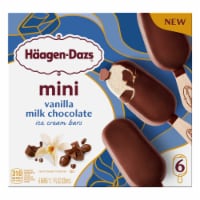 Haagen-Dazs® Vanilla Milk Chocolate Ice Cream Mini Snack Bars Perspective: Main