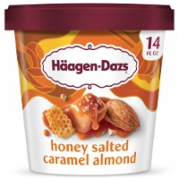 Haagen-Dazs Honey Salted Caramel Almond Ice Cream, 14 Oz. Perspective: Main