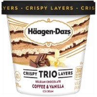 Haagen-Dazs Coffee & Vanilla Belgian Chocolate TRIO Crispy Layers Ice Cream Perspective: Main