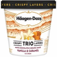 Haagen-Dazs Vanilla & Caramel Trio Crispy Layers Ice Cream Perspective: Main