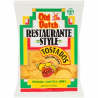 Old Dutch Restaurante Style Yellow Corn Tostados Premium Tortilla Chips Perspective: Main
