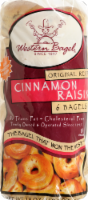 Western Bagel Cinnamon Raisin Bagels Perspective: front