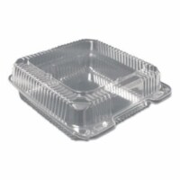 Durable Packaging PXT900 9 x 9 in. Plastic Clear Hinged Containers