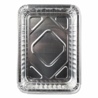 Durable Packaging Aluminum Closeable Containers 6 1/8w x 1 9/16d x 8 11/16h Silver 500/Carton