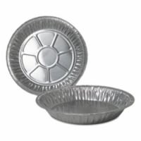 Durable Packaging 210040 9 in. Aluminum Foil Shallow Pie Pans, Silver