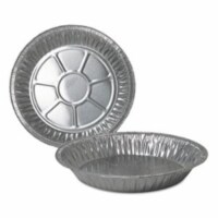 Durable Packaging 210040 9 in. Aluminum Foil Shallow Pie Pans, Silver