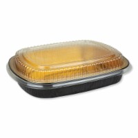Durable Packaging Aluminum Closeable Containers 63 oz 11.25 x 1.75 x 8.88 Black/Gold 9553PT50