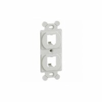 Panduit 106 Module Frame,Mini Com,2 Port,Ivory CF1062EIY