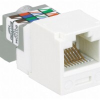 Panduit Jack,Mini Com,Cat 6,White  CJ688TPWH
