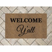 Americo 77FLWYL830 Welcome Ya Ll Printed Mat, Koko-Flocked - 8 x 30 in.