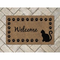 Americo 77FLCWL830 Cat Welcome Printed Mat, Koko-Flocked - 8 x 30 in.