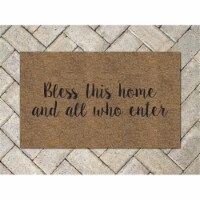 Americo 77FLBTH830 Bless This Home Printed Mat, Koko-Flocked - 8 x 30 in.