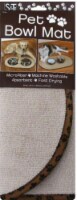 Schroeder and Tremayne Pet Bowl Mat - Beige - 12.5 x 21.5 Inch