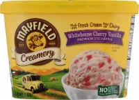 Mayfield Creamery Whitehouse Cherry Vanilla Ice Cream Tub Perspective: Main