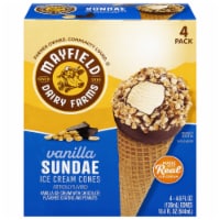 Mayfield Dairy Farms Vanilla Sundae Ice Cream Cones 4 - 4.6 fl oz Cones Perspective: Main