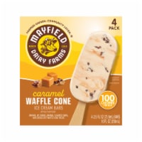 Mayfield Caramel Waffle Cone Ice Cream Bars Perspective: Main