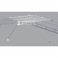 ClosetMaid 16 In. Shelf & Rod Wire Closet Corner Shelf Kit, White 2106700