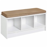 ClosetMaid Cubeicals 3-Cube Storage Bench with Cushion - White