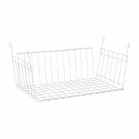 ClosetMaid 17 Inch Wide Hanging Basket for Wire Shelving Closet Organizer, White