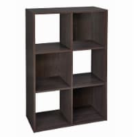 ClosetMaid Cubeicals Stackable 6-Cube Organizer - Espresso Perspective: Main