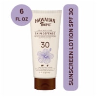 Hawaiian Tropic Skin Defense Sunscreen Lotion SPF 30 Helps Prevent UVA Skin Aging Green Tea Extract Perspective: Main
