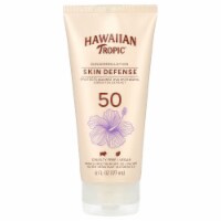 Hawaiian Tropic Skin Defense Sunscreen Lotion SPF 50 Helps Prevent UVA Skin Aging Green Tea Extract Perspective: Main