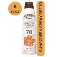 Hawaiin Tropic® Weightless Hydration Clear Sunscreen Spray SPF 70 Moisturizes 12 Hours Perspective: Main