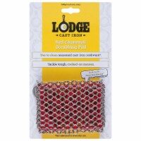 Lodge® Scrubbing Pad Red Chainmail Perspective: Main