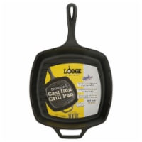 Lodge Square Cast Iron Grill Pan - Black