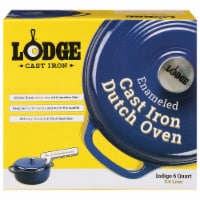 Lodge® Enameled Cast Iron Dutch Oven - Indigo Perspective: Main