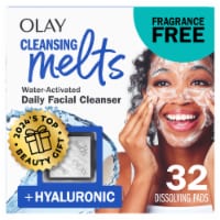 Olay Cleansing Melts + Hyaluronic Face Cleanser, Water-Activated Face Wash Perspective: Main