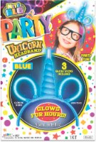 Ja Ru® Nite Glo Party Glow Stick Unicorn Headband - Blue Perspective: Main