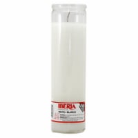 Iberia® White Glass Jar Candle Perspective: Main