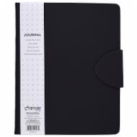 Top Flight Magnetic Flap Back Journal - Black Perspective: Main