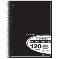 Top Flight Standards® Wide-Ruled Assorted 3-Subject Notebook Perspective: Main