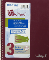 Top Flight Wired College-Ruled 3-Subject Notebook - Assorted, 11 x 8.5 in -  Fry's Food Stores