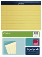 Top Flight Ruled Legal Pad - 3 Pack - Canary
