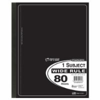 Top Flight Wide Rule 1-Subject Wireless Notebook - 80 Sheets - Assorted
