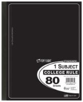 Top Flight College Rule 1-Subject Wireless Notebook - 80 Sheets - Assorted