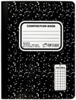 Top Flight Quad Rule Composition Book - 100 Sheets - Black/White
