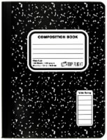 Top Flight Marble Wide Ruled Composition Book - 100 Sheets - Black/White