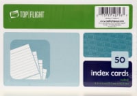 Top Flight Ruled Index Cards - 50 pk - White