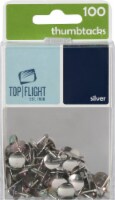 Top Flight Silver Thumb Tacks