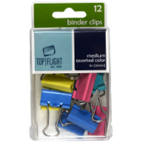 Top Flight Medium Binder Clips - Assorted