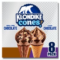 Klondike With No Artificial Growth Hormones Chocolate & Double Chocolate Ice Cream Cones