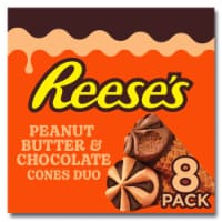 Reese's Frozen Dairy Dessert Cones Peanut Butter and Chocolate Duo