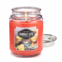 Candle-Lite Sweet Pear Lily Jar Candle - Pink Perspective: Main
